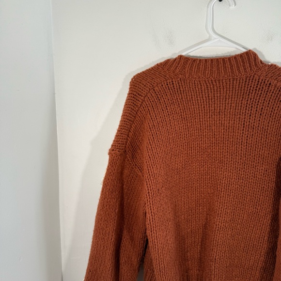 Anthropologie Maeve Susannah 3D Floral Chunky Knit Sweater Cardigan One Size - Picture 13 of 14